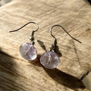 Elegant Purple Dangle Earrings